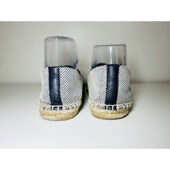 TORY BURCH Blue Tan Espadrilles Flat Slip On Shoes Canvas Color Block‎ Women's 8 - Picture 4 of 16